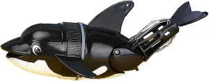 Electric Rollover Dolphin Bath Toy, Bathtub Tubmling Dolphin Simulated Rolling Fish (Black)