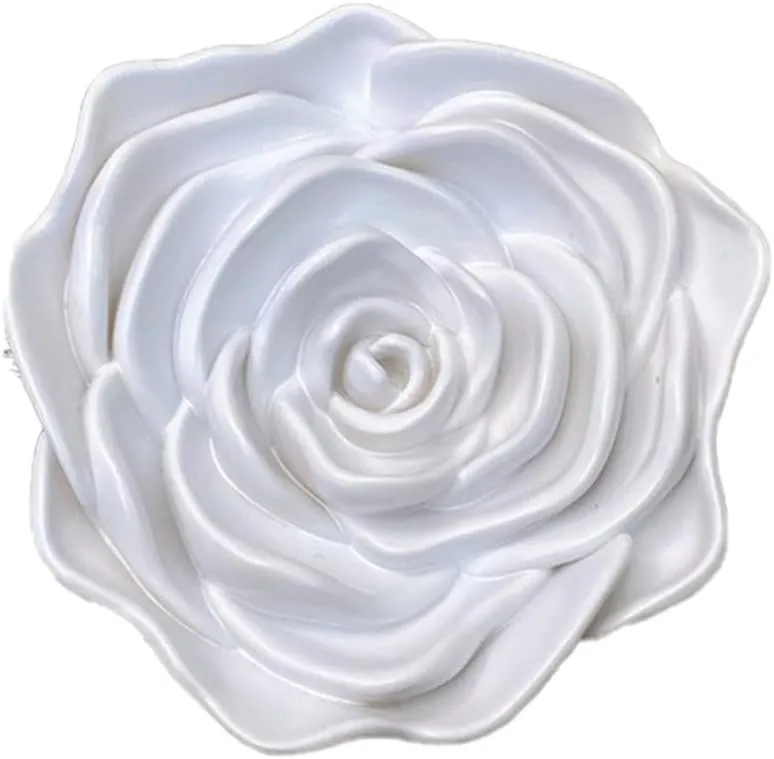 Elegant Women Rose Shaped Flower Clutch Purse Acrylic Evening Bag Floral Shoulder Bag for Party Wedding Cocktail