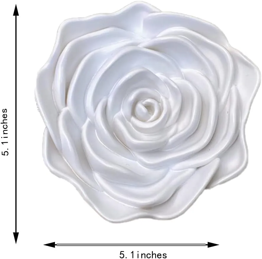 Elegant Women Rose Shaped Flower Clutch Purse Acrylic Evening Bag Floral Shoulder Bag for Party Wedding Cocktail