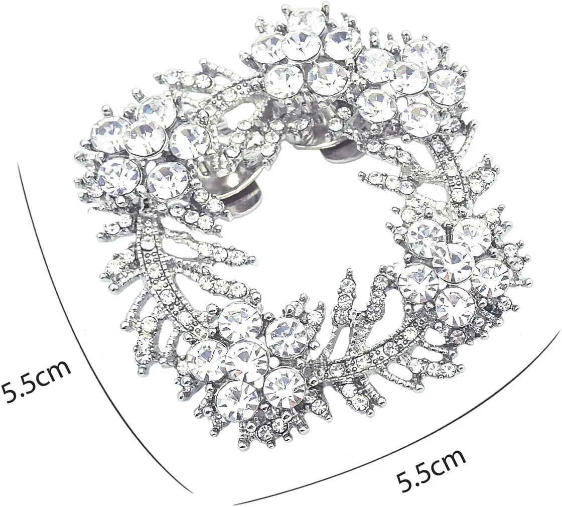 ELEGANTPARK Fashion Shoe Clips for Pumps Pearl Rhinestone Flower Crystal Party Wedding Shoe Accessories Clips