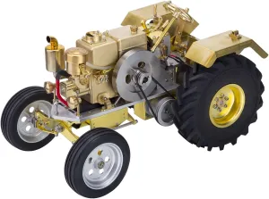 Engine Model Kit, Mini Retro Horizontal Water-Cooled Single-Cylinder Engine Roller Tractor Model Agricultural Mechanical Vehicle Model