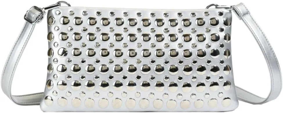 Epsion 2025 Crossbody Bag for Women PU Shoulder Bag Y2K Studded Purse Vegan Leather Clutch Handbags