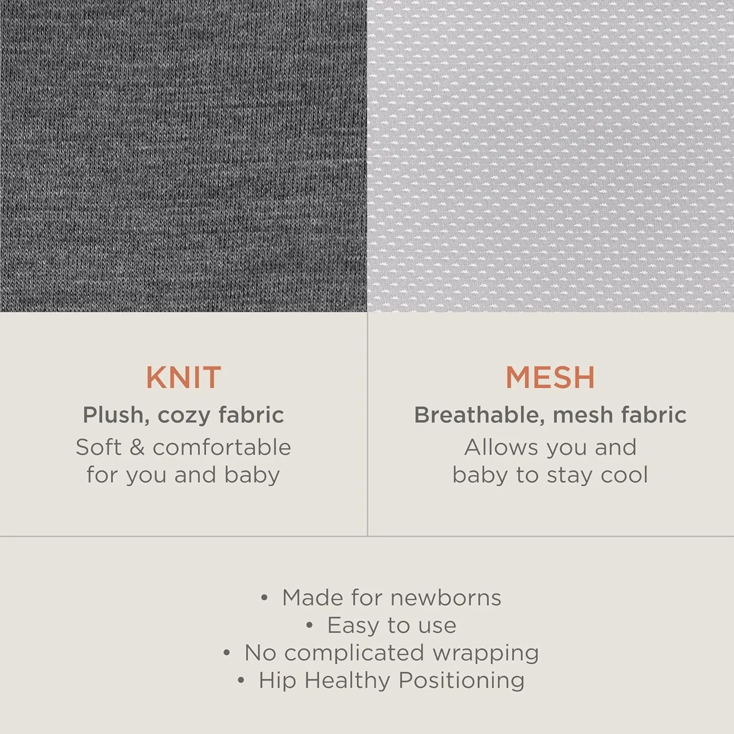 Ergobaby Embrace Cozy Newborn Baby Wrap Carrier (7-25 Pounds), Ponte Knit, Canyon Clay