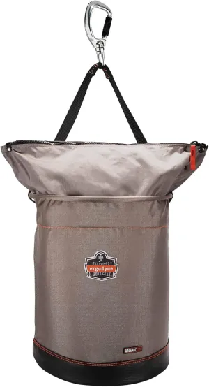 Ergodyne Arsenal 5976 XL Nylon Hoist Bucket Tool Bag - Swiveling Carabiner, Zipper Top