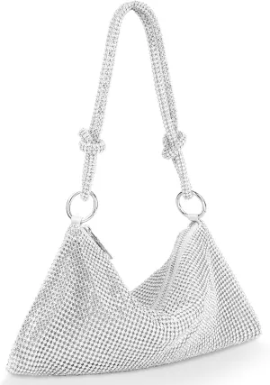 Evening Bag Clutch Purses for Women, Rhinestones Purse, Sparkling Envelope Evening Bag with Detachable Chain