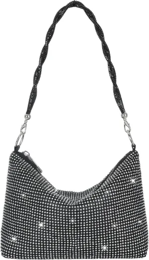 Evening Bags for Women Formal Rhinestone Wrislet Clutch Purse for Wedding Party Evening Handbag