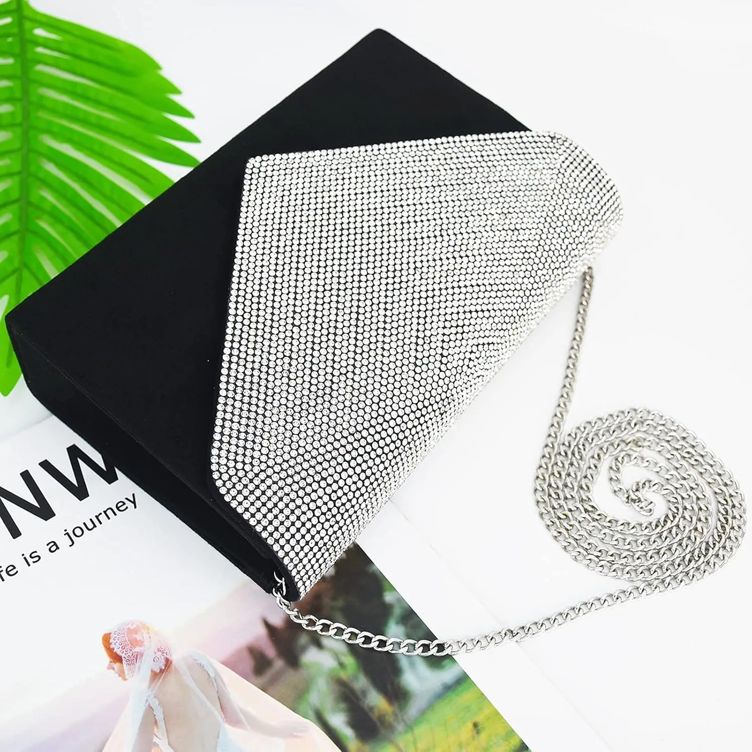 Evening Bags Women Clutch Purse Small Cute Classic Envelop Crossbody Handbag for Formal Wedding Party with Detachable Chain