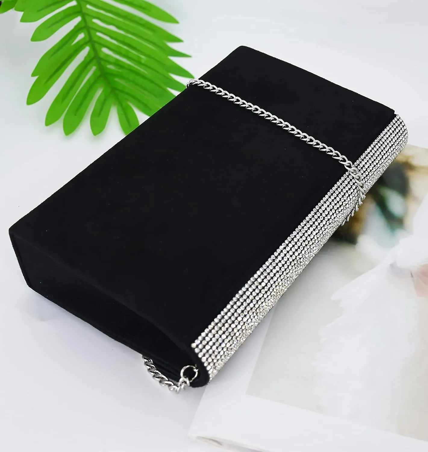 Evening Bags Women Clutch Purse Small Cute Classic Envelop Crossbody Handbag for Formal Wedding Party with Detachable Chain
