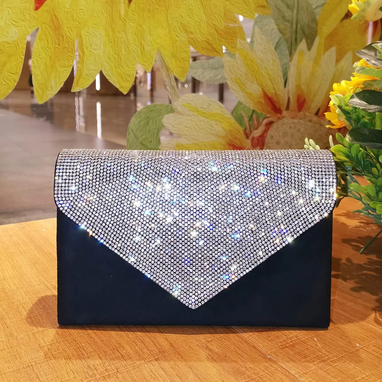 Evening Bags Women Clutch Purse Small Cute Classic Envelop Crossbody Handbag for Formal Wedding Party with Detachable Chain
