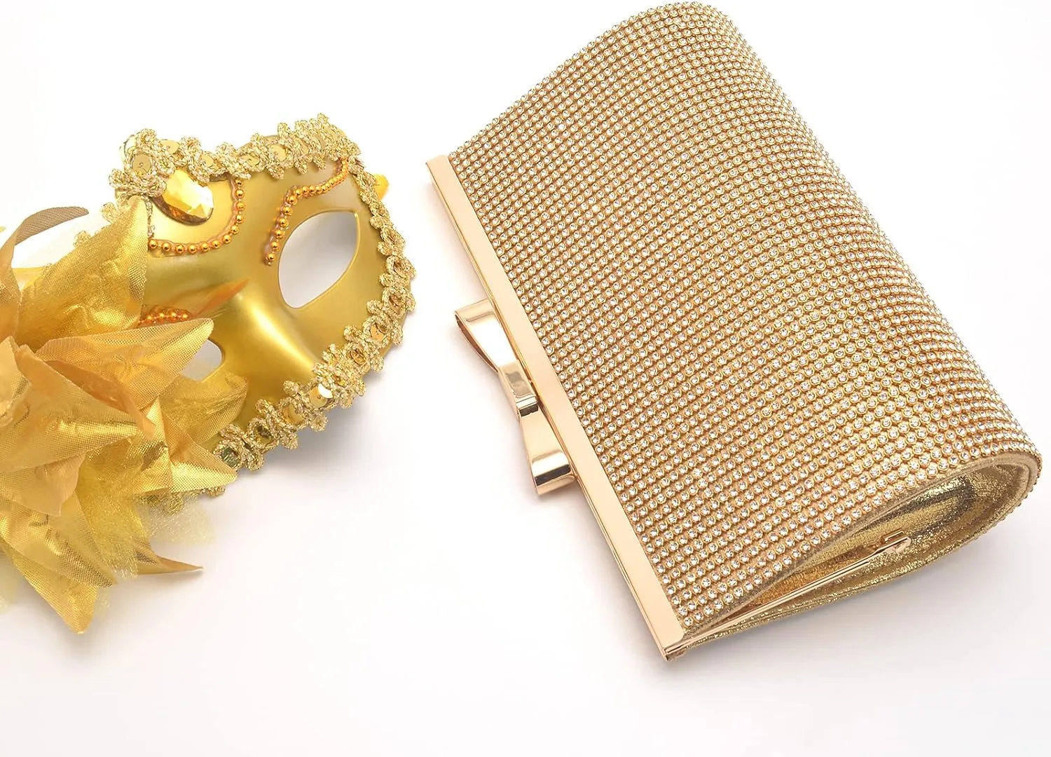 Evening Clutch Bag Cocktail Prom Sparkly Rhinestone Crystal Bride and Bridesmaid Wedding Party Formal Purses for Women