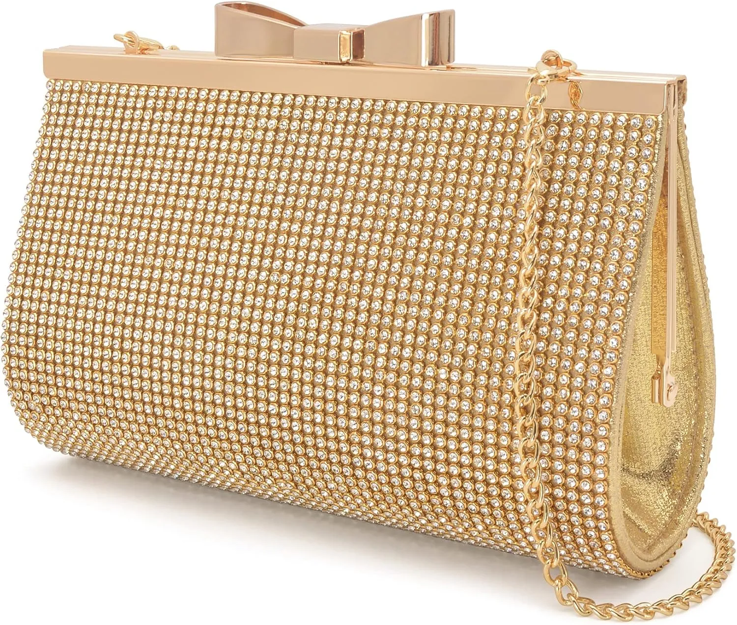 Evening Clutch Bag Cocktail Prom Sparkly Rhinestone Crystal Bride and Bridesmaid Wedding Party Formal Purses for Women