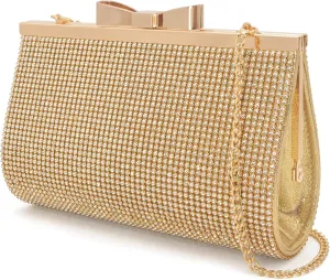 Evening Clutch Bag Cocktail Prom Sparkly Rhinestone Crystal Bride and Bridesmaid Wedding Party Formal Purses for Women