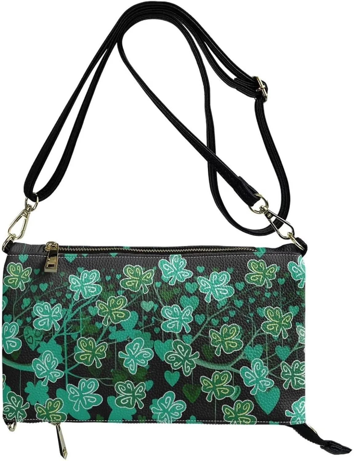 Evening Clutch Purse for Women Leather Crossbody Shoulder Bag Handbag with Strap Zipper Formal Dressy Purse