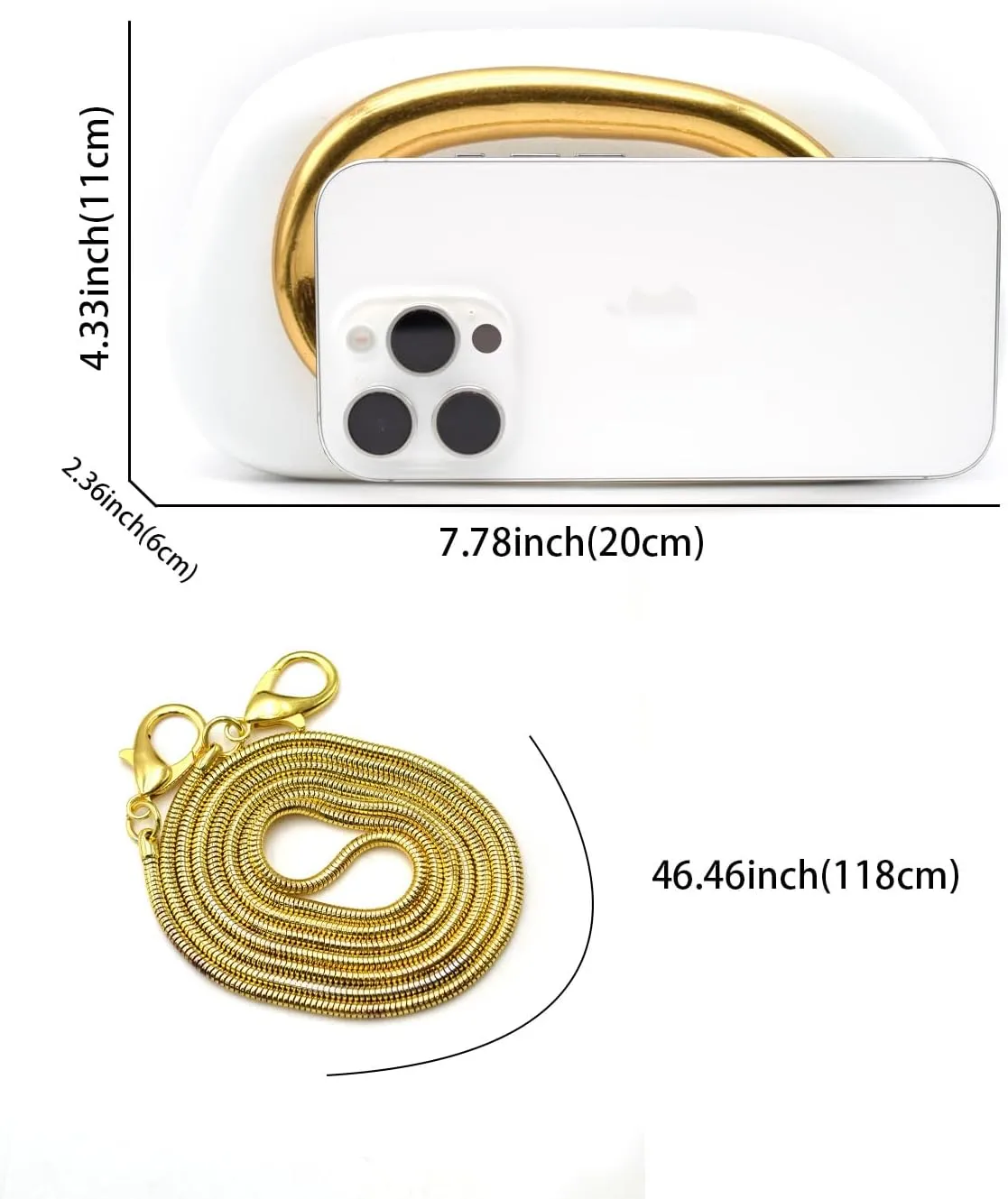 Evening Clutch Purse for Women, PU Leather Purse Evening Handbags Metal Chain Shoulder Bag, Crossbody Bag Wedding