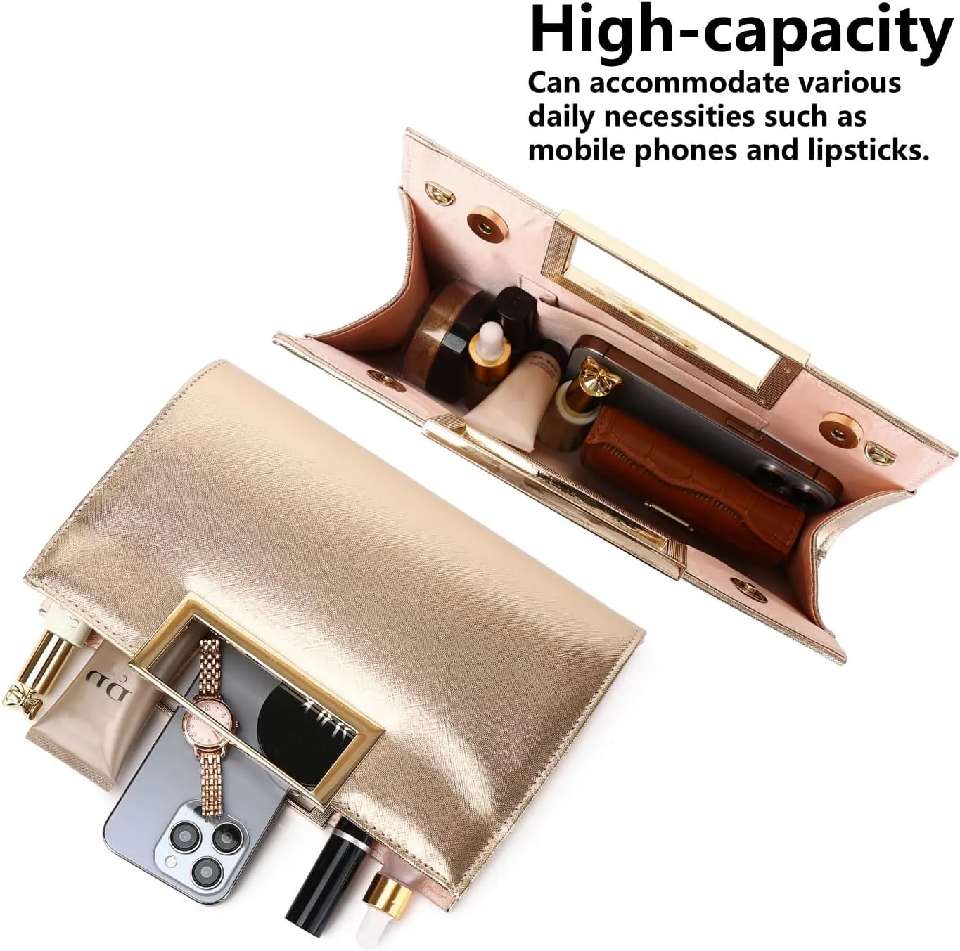 Evening Clutch Purses for Women Formal Party Clutch Bags Cocktail Prom Fashion PU Leather Shoulder Handbags