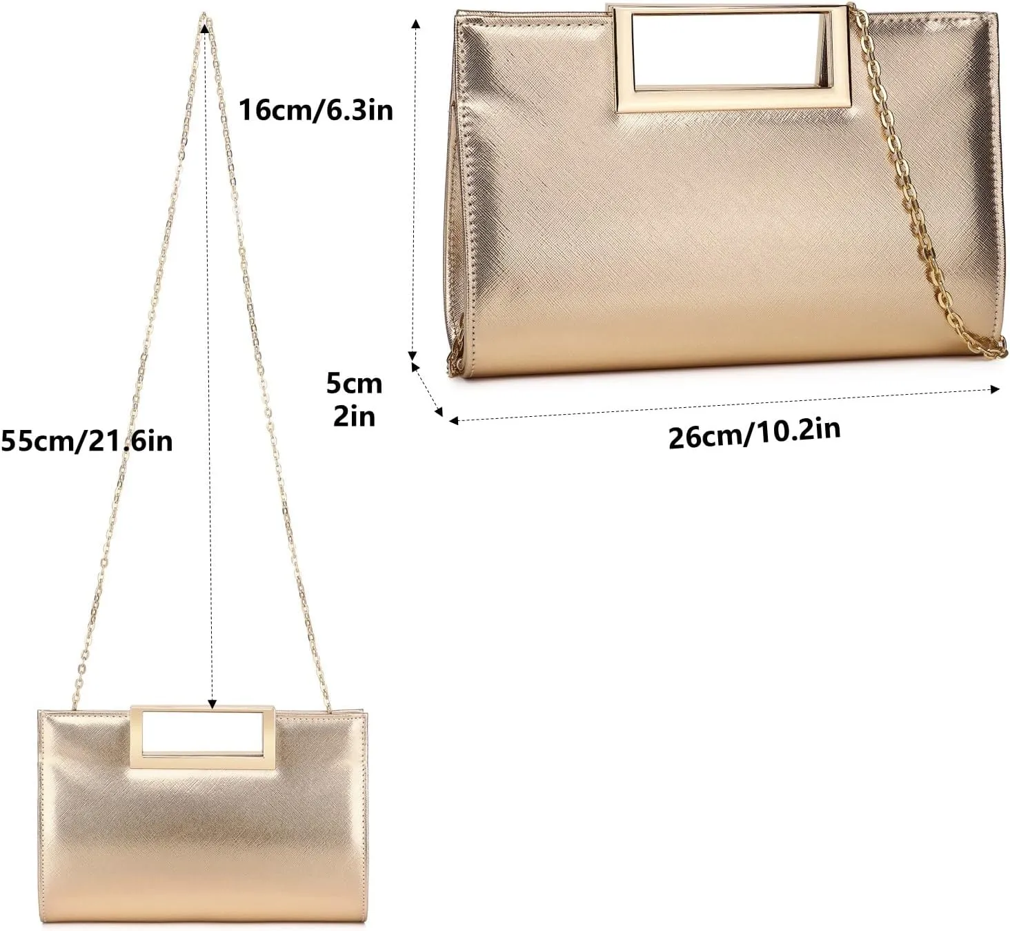 Evening Clutch Purses for Women Formal Party Clutch Bags Cocktail Prom Fashion PU Leather Shoulder Handbags