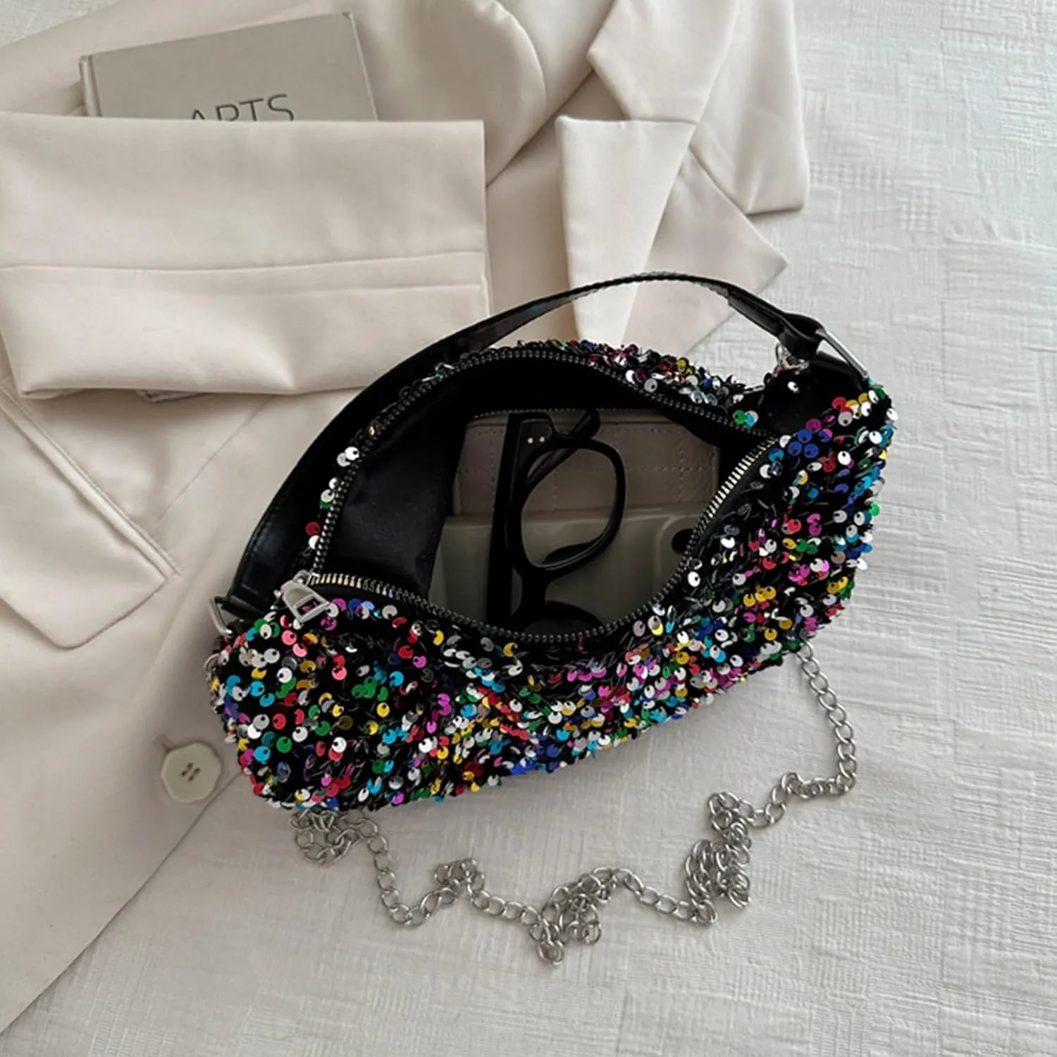 Evening Clutch Purses for Women, Sparkly Sequin Purse, Glitter Handbag, Evening Bag for Women Formal, Wedding