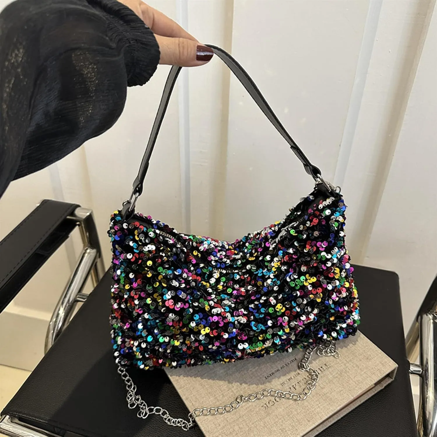 Evening Clutch Purses for Women, Sparkly Sequin Purse, Glitter Handbag, Evening Bag for Women Formal, Wedding