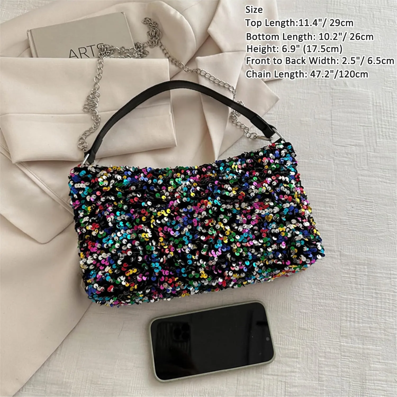 Evening Clutch Purses for Women, Sparkly Sequin Purse, Glitter Handbag, Evening Bag for Women Formal, Wedding
