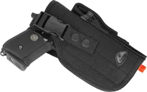 Evike Airsoft - Shooter's Universal Quick Draw Tactical Belt/MOLLE Holster w/Mag Pouch - Right Hand (Color: Black)