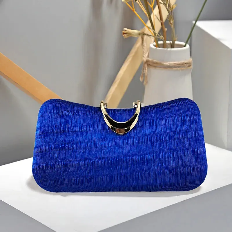Exquisite Design Metallic Lock Evening Bag