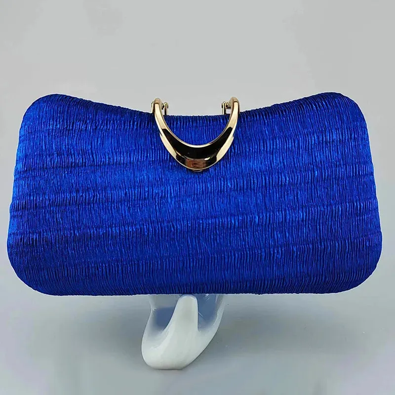 Exquisite Design Metallic Lock Evening Bag