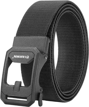 FAIRWIN Men's Ratchet Belt - Tactical Nylon Web Work Stretch Belts with Automatic Buckle, Adjustable for Jeans Pants