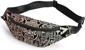 Fanny Pack for Men Women Mayan Calendar End Of The Worldprinted Crossbody Belt Bags Sports Waist Bag ForTravel Running Hiking Walking Workout, 36*15cm