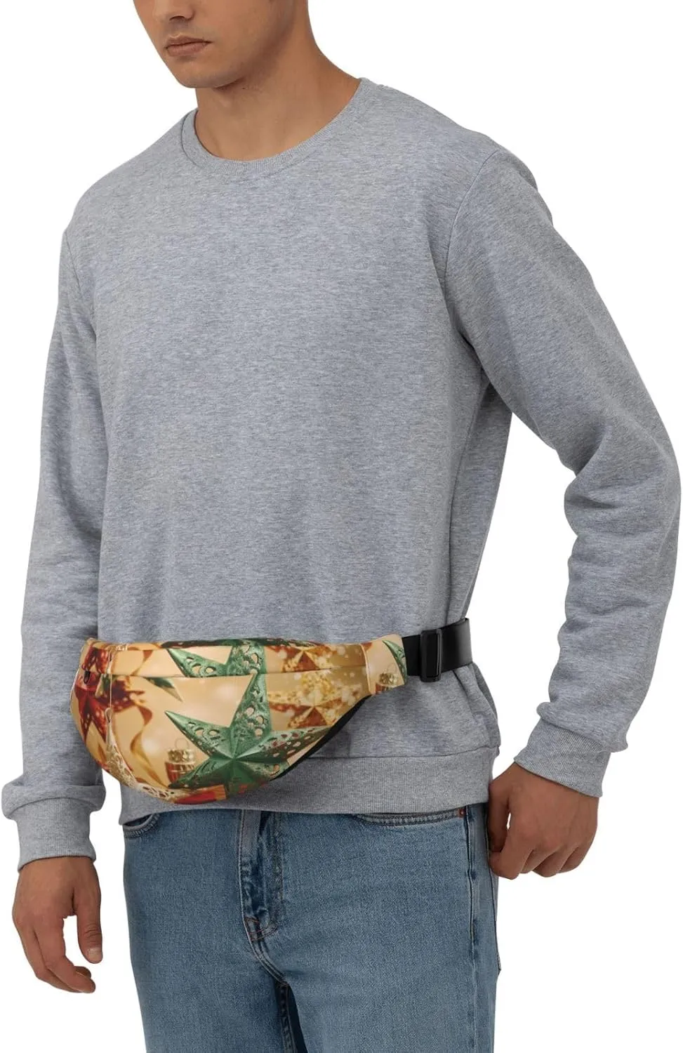 Fanny Pack for Men Women Waist Bag Adjustable Waist Pack Crossbody Belt Bag Holiday Christmas Stars Bum Bag