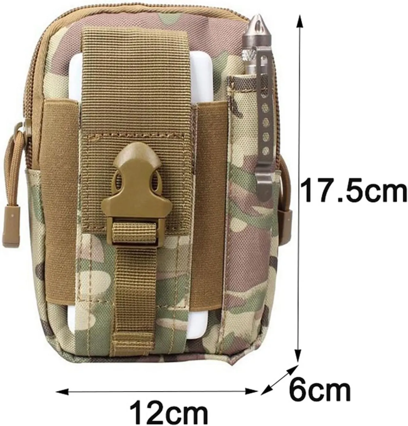 Fanny Pack Waist Pack Men's Casual Bag Travel Purse Waterproof Belt Zipper Tactical Outdoor Sport Fanny Multifunction Pack Phone Pocket (2)
