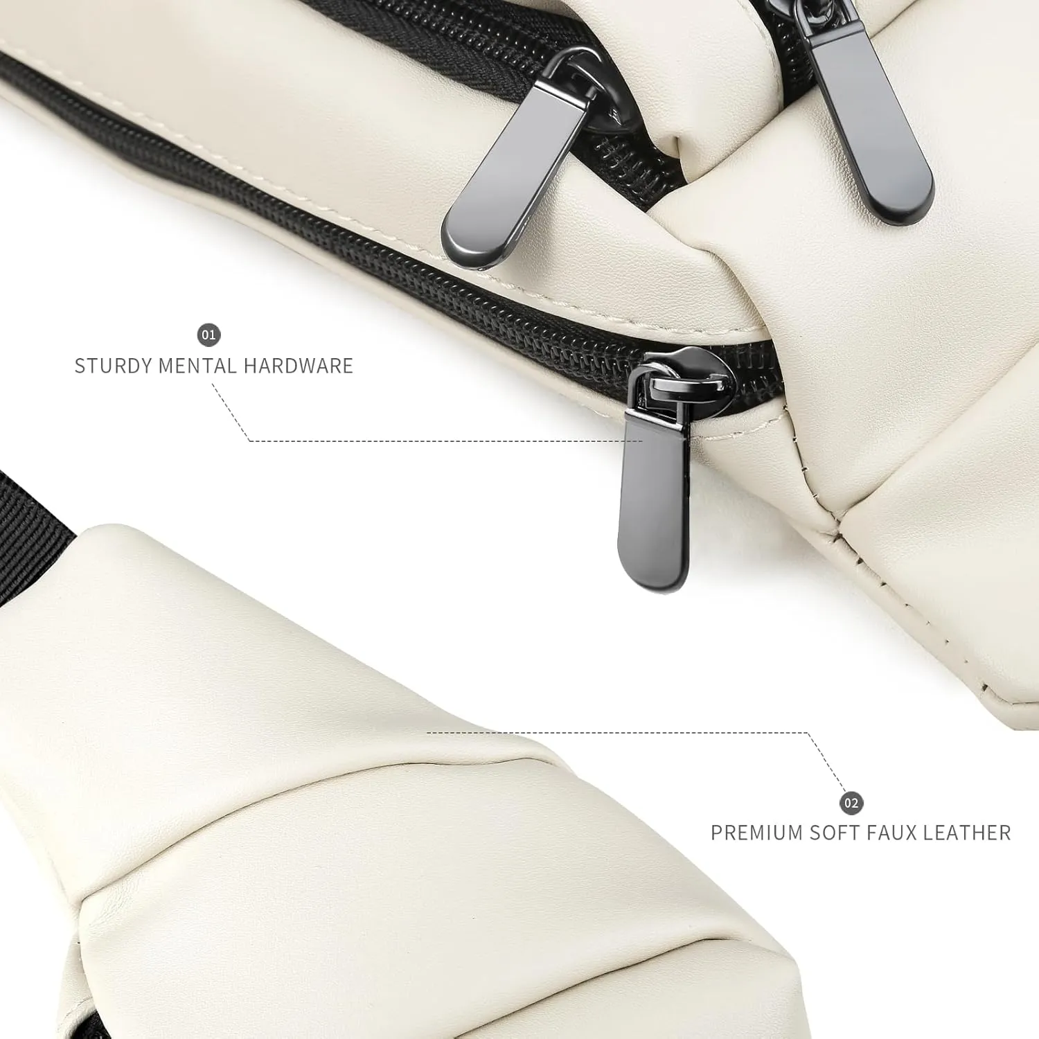 Fanny Packs for Women Plus Size, PU Leather Fanny Pack Running Belt Bag for Women with Card Slots, Black Waist Bags Crossbody Waist Pack Hip Bum Bag for Travel Workout Hiking Disney Beige Brown Green