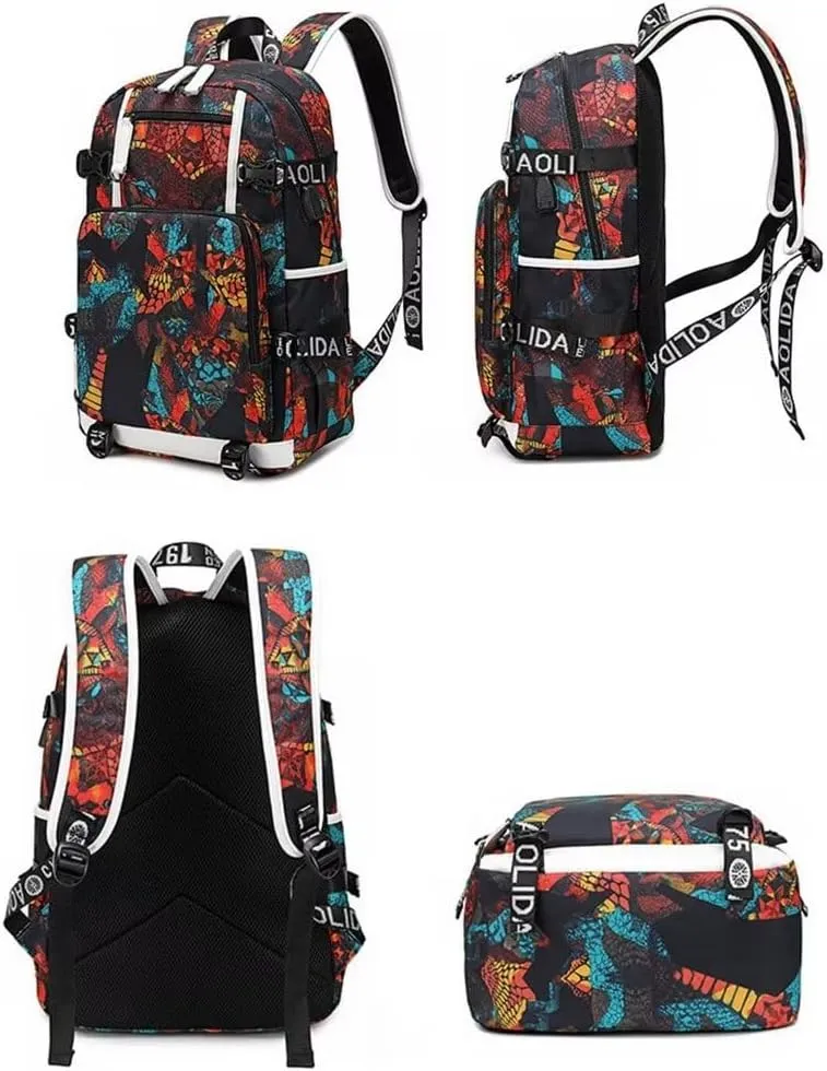 FANwenfeng Basketball Player Iverson Luminous Backpack Travel Daypack Fans Bag (Style 3)