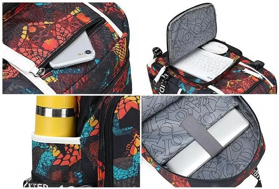 FANwenfeng Basketball Player Iverson Luminous Backpack Travel Daypack Fans Bag (Style 3)
