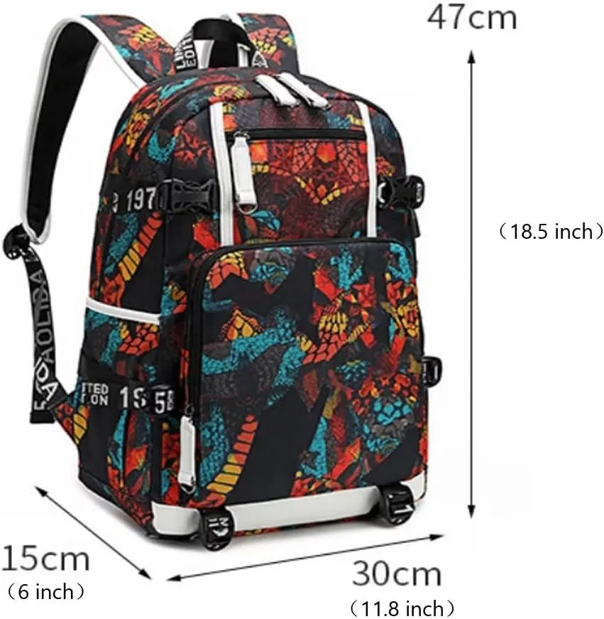 FANwenfeng Basketball Player Iverson Luminous Backpack Travel Daypack Fans Bag (Style 3)