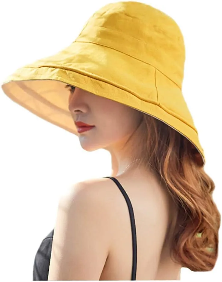 FaroDor Women's Reversible Bucket Hat UV Protection Packable Travel Cap Wide Brim Sun Hats