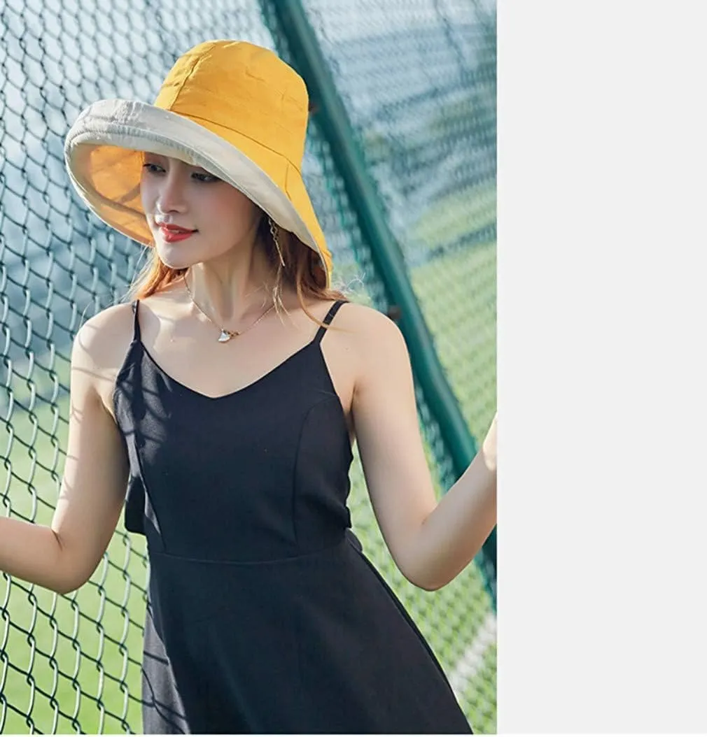 FaroDor Women's Reversible Bucket Hat UV Protection Packable Travel Cap Wide Brim Sun Hats