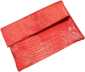 Fashion Snakeskin Envelop Clutch Purse Retro Oversized Handbags for Women