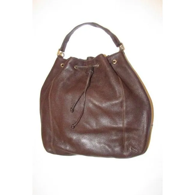Fendi Brown Leather Three-Way Messenger Backpack Cross body