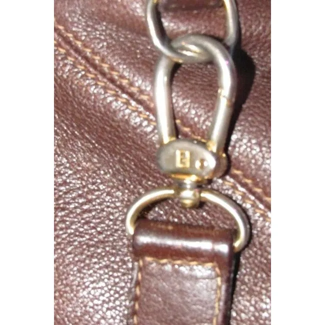 Fendi Brown Leather Three-Way Messenger Backpack Cross body