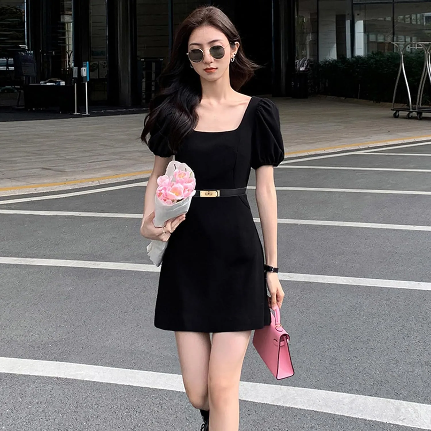FENLDY Adjustable Thin Belts For Womens Skinny Belts For Dresses Womens Solid Color Alloy Turn Lock Belts For Jeans