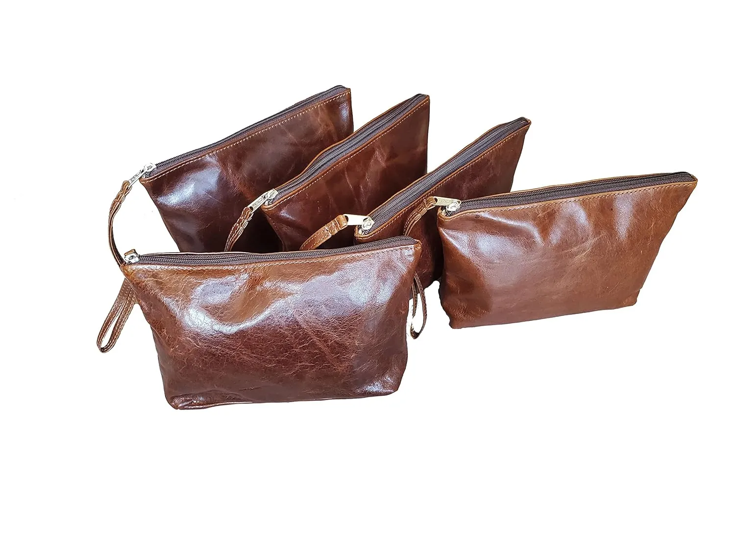 Fgalaze distressed leather clutch bag small pouchstylish clutch makeup cosmetic style, Comet