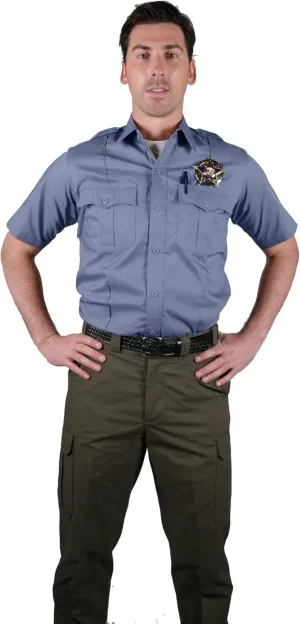 First Class Men's Poly Rayon Short Sleeve Uniform Shirts - Tactical Combat Work Utility and Safety Security Shirt