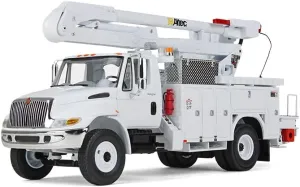 First Gear White: International DuraStar with Utility Bucket Body