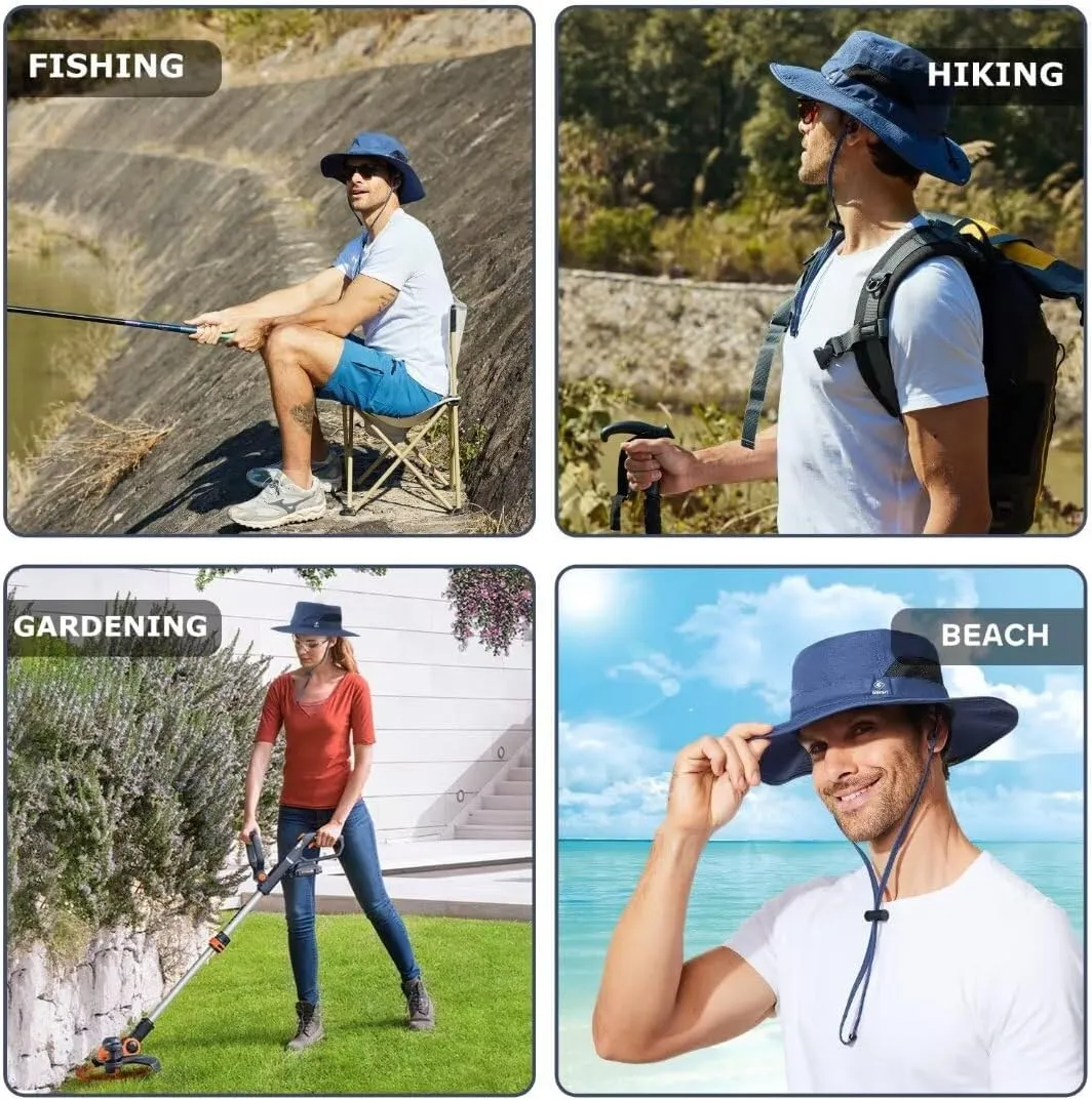 Fishing Hat for Mens Sun Hat Wide Brim Bucket Hat SPF UV Protection XL XXL Large Size Big Head Hiking Beach Safari