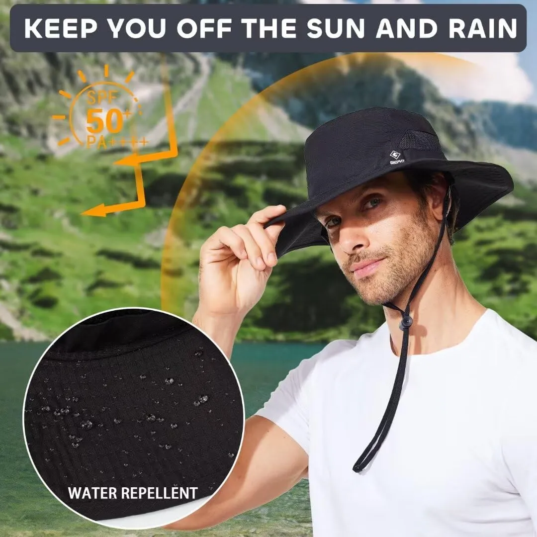 Fishing Hat for Mens Sun Hat Wide Brim Bucket Hat SPF UV Protection XL XXL Large Size Big Head Hiking Beach Safari