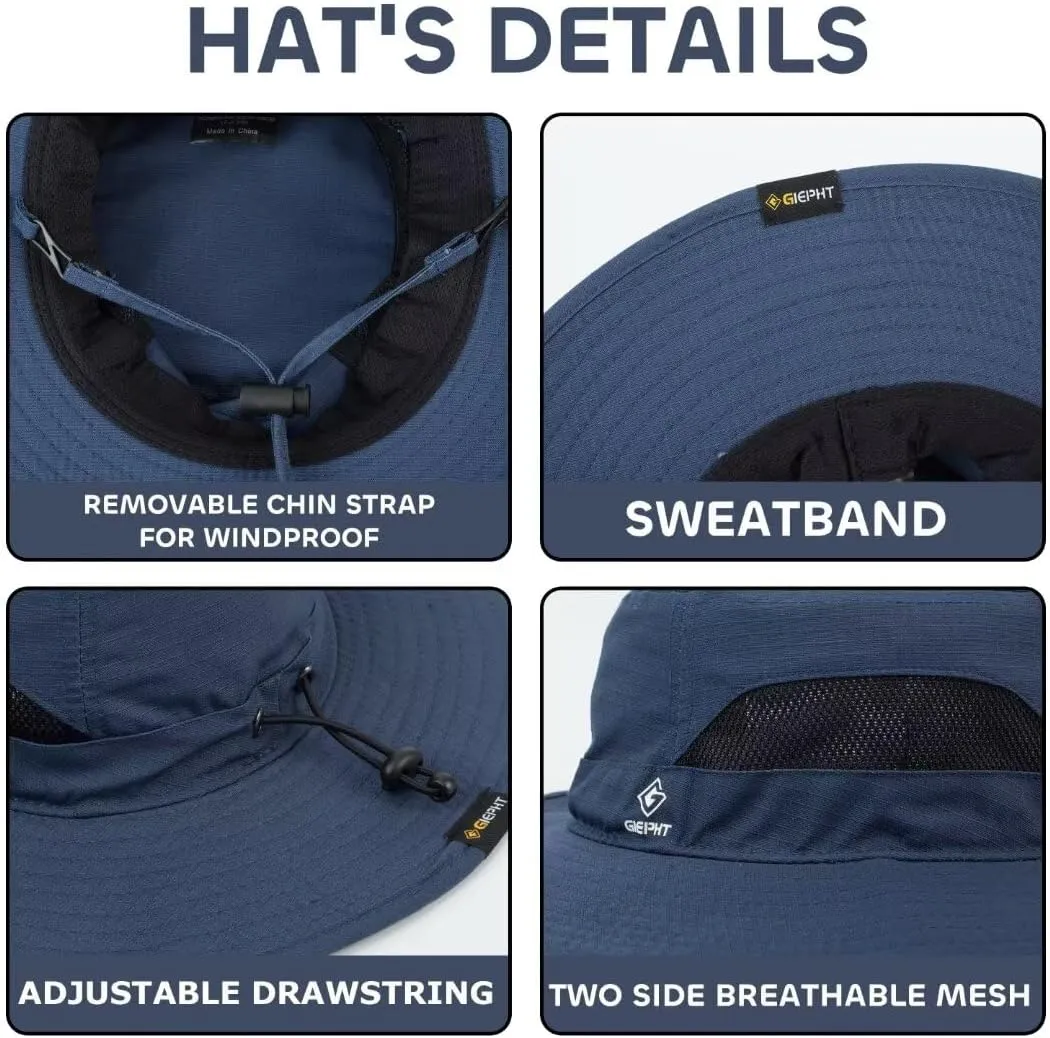 Fishing Hat for Mens Sun Hat Wide Brim Bucket Hat SPF UV Protection XL XXL Large Size Big Head Hiking Beach Safari