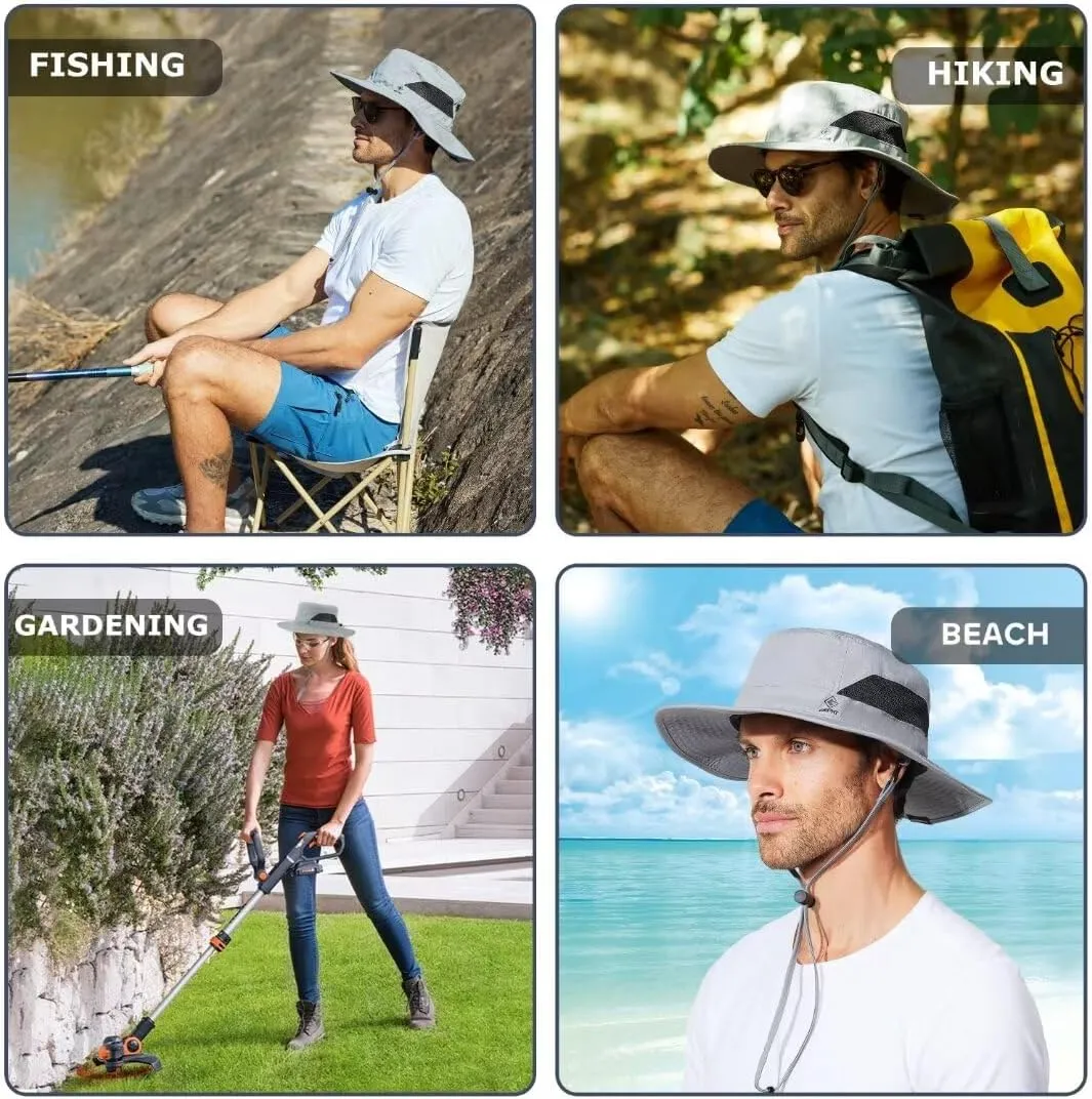 Fishing Hat for Mens Sun Hat Wide Brim Bucket Hat SPF UV Protection XL XXL Large Size Big Head Hiking Beach Safari
