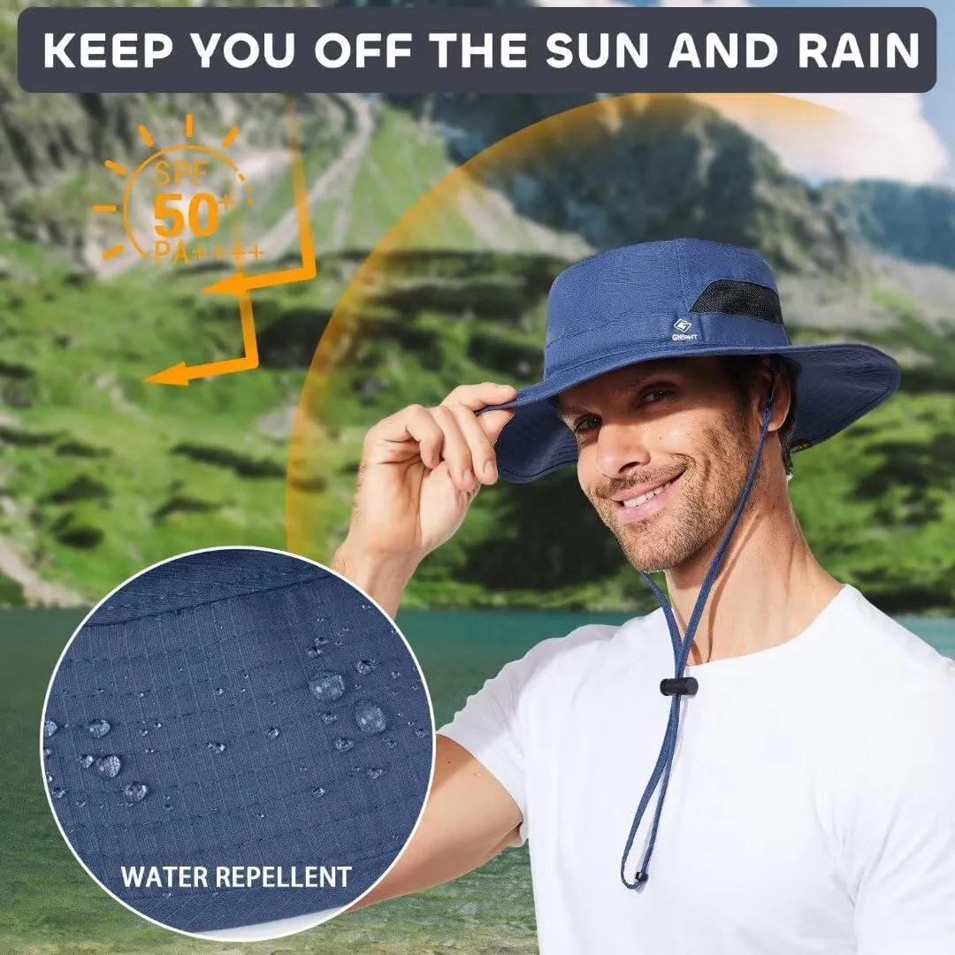 Fishing Hat for Mens Sun Hat Wide Brim Bucket Hat SPF UV Protection XL XXL Large Size Big Head Hiking Beach Safari
