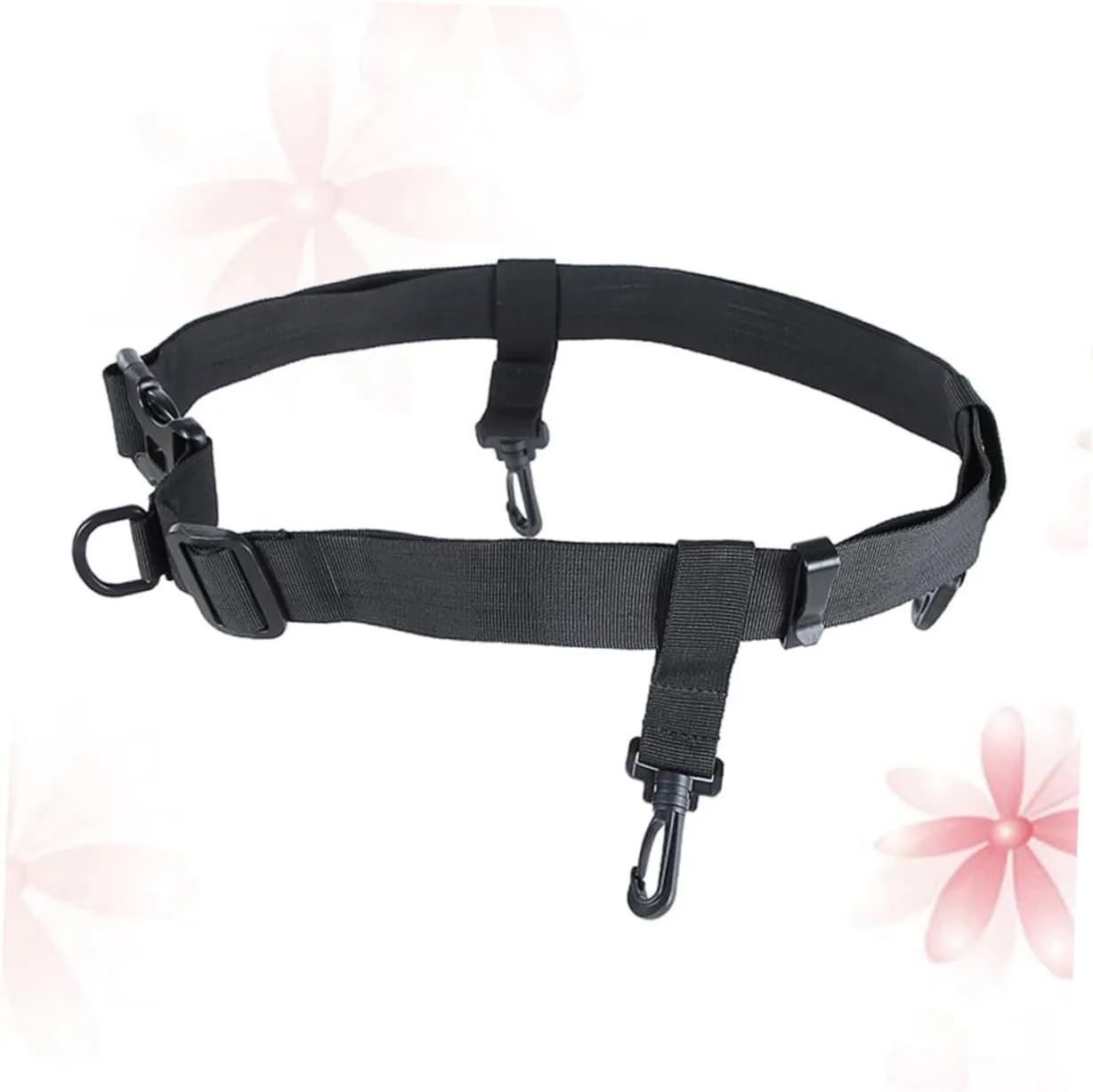 Fishing Waist Belt Fishing Tackle Accessories Adjustable Wader Wading Belt Safety Strap Black