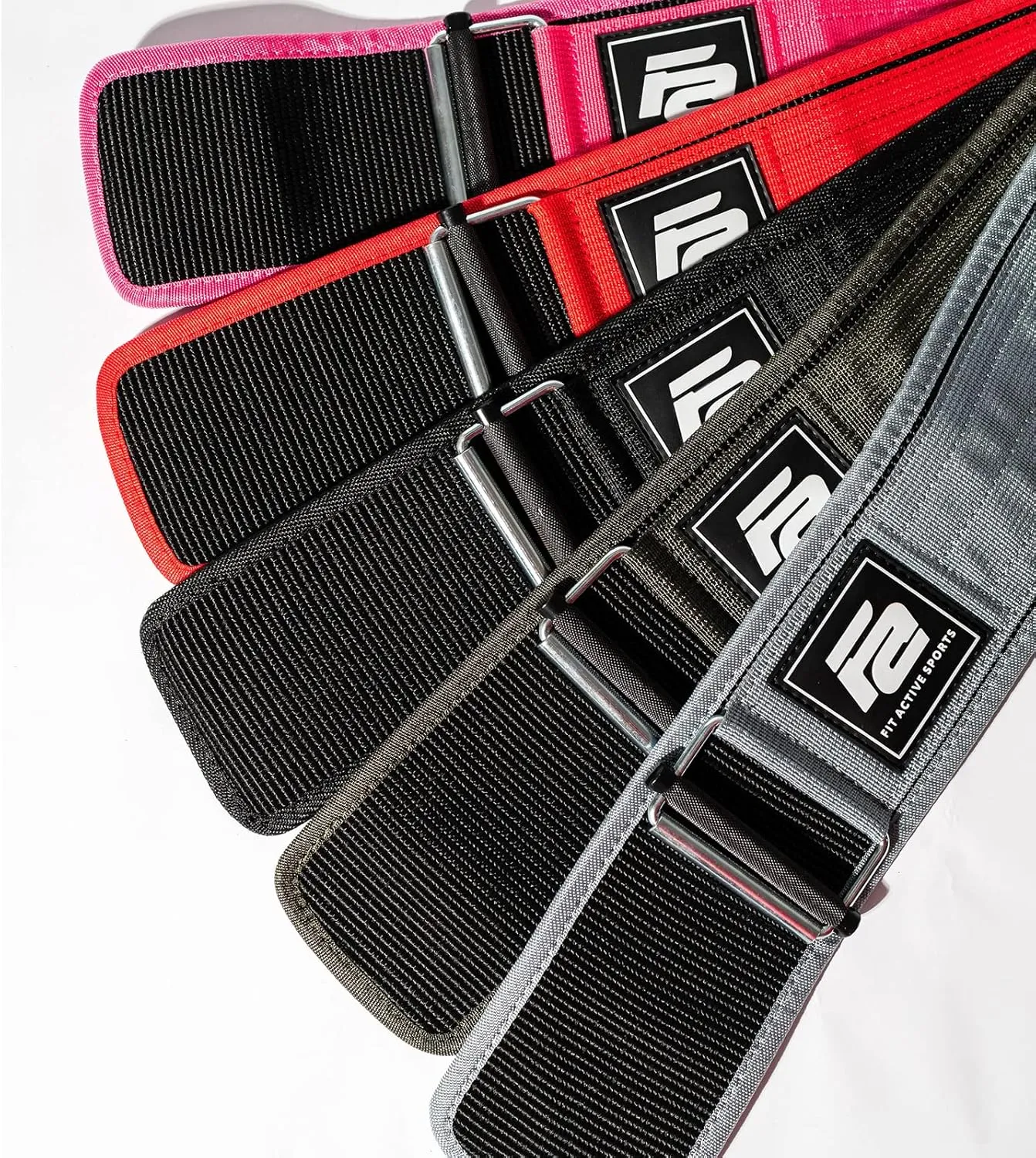 Fit Active Sports Self Locking Weight Lifting Belt | Premium Weightlifting Belt for Cross Training, Fast Locking Release Mechanism for Fitness and Power Lifting - Weightlifting Back Support for Men and Women